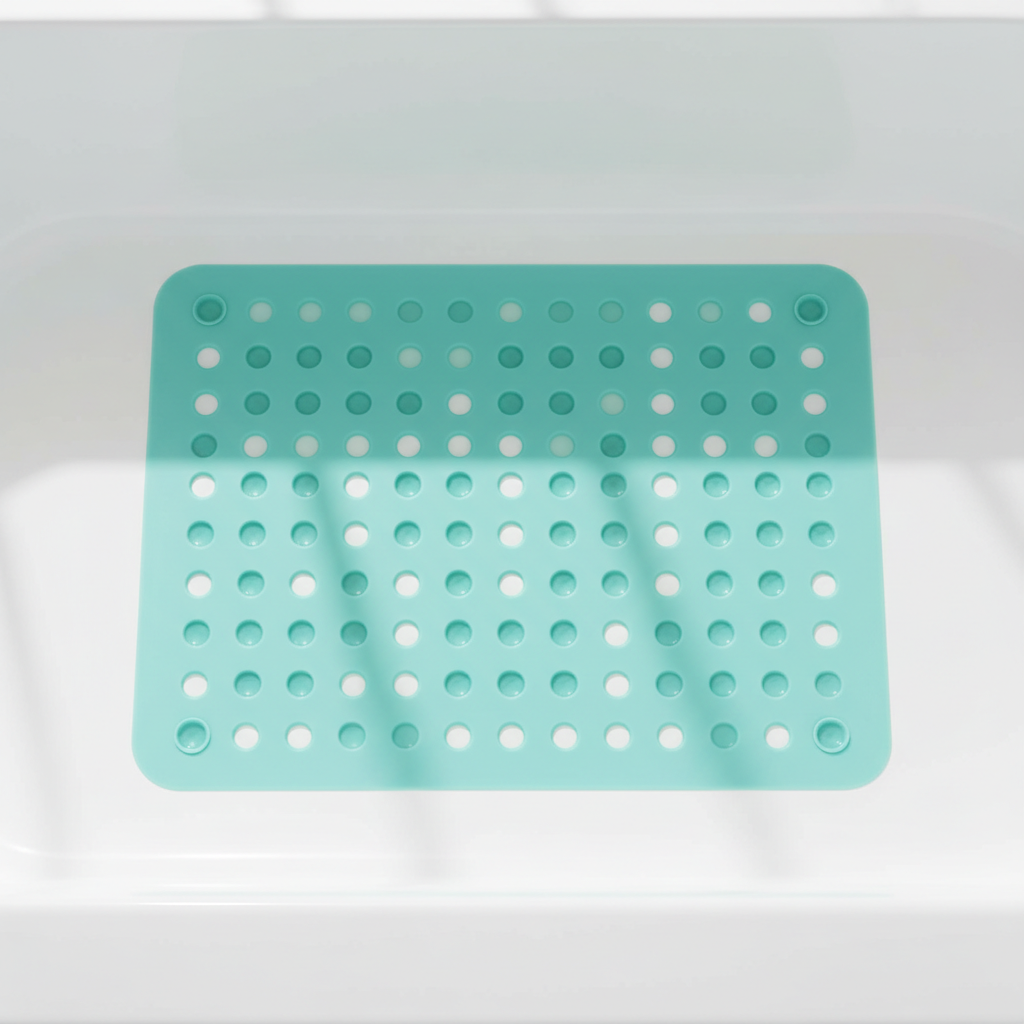Anti-Slip Silicone Bath Mat with Suction Cups
