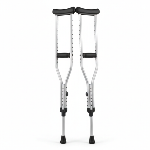 Adjustable aluminum crutches pair